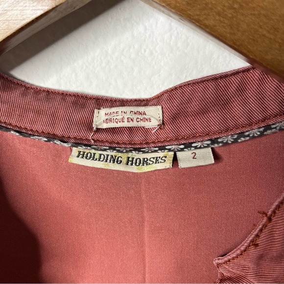 Anthropologie Holding Horses Tencel Long Sleeve Shirt Dress Dusty Rose Size 2 - Picture 7 of 9